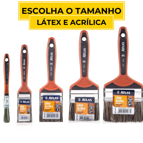 Pincel Trincha Dupla Pintura Látex E Acrílica Atlas 417 