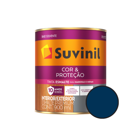 Tinta Esmalte Sintético Brilhante 900ml Azul Del Rey Suvinil