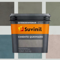 Massa Efeito Cimento Queimado Suvinil 5kg - Escolha A Cor