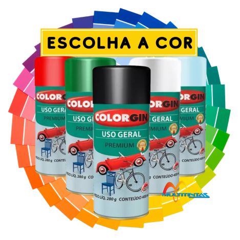 Tinta Spray Colorgin Uso Geral 280g Madeira Metal Geladeira
