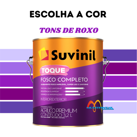 Tinta Acrílica Fosco 3,2l Tons De Roxo Toque Fosco Completo Suvinil