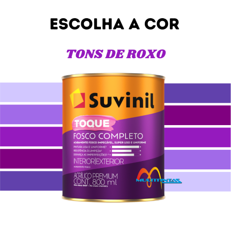 Tinta Acrílica 800ml Tons De Roxo Toque Fosco Completo Suvinil