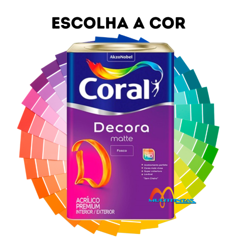 Tinta Fosca 16l Cores Decora Matte Coral 