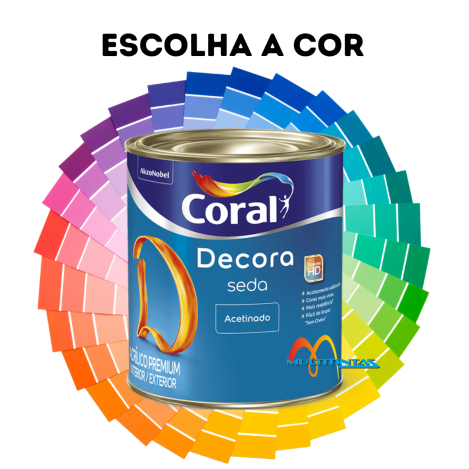 Tinta Parede Acetinado 800ml Decora Seda Coral