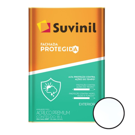 Tinta Acrílica Fachada Protegida Branco 18 Litros Suvinil
