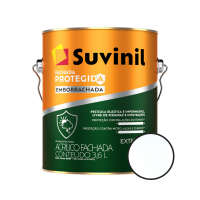 Tinta Acrílica Emborrachada Fachada Protegida 3,6L Fosco Branco Suvinil