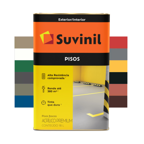 Tinta Acrílica Chão Fosco Pisos Demarcação 18l Suvinil