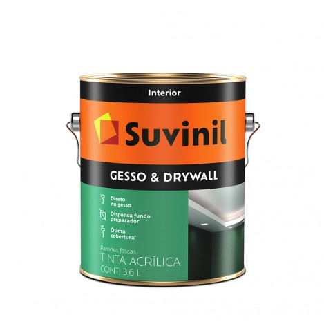 Tinta Gesso & Drywall Branco Neve Fosco 3,6L Suvinil