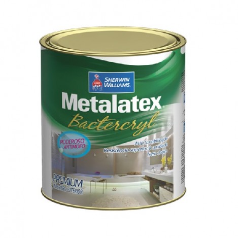 Metalatex Bactercryl Branco Acetinado Sherwin Williams - 0,9l