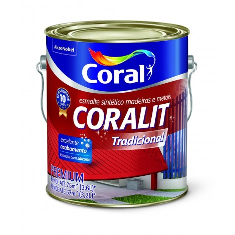 Esmalte Coralit Acetinado Branco - 3,6l