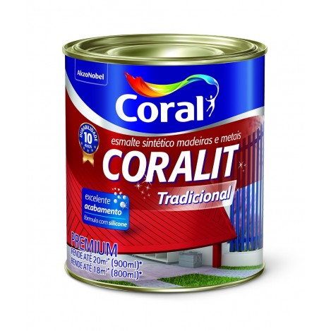 Esmalte Coralit Acetinado Branco - 0,9l