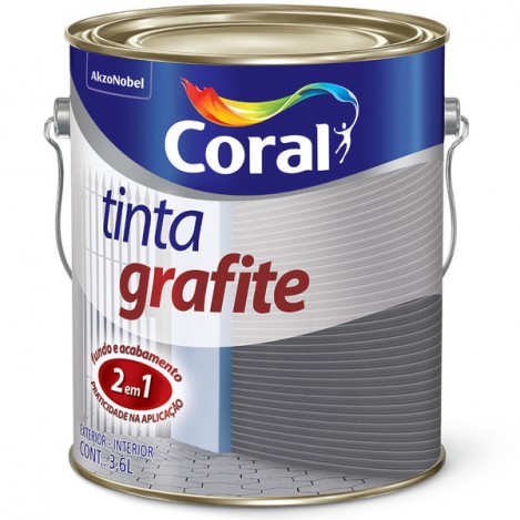 Esmalte Coralit Grafite Fosco 3,6l