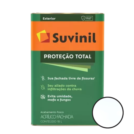 Tinta Elástica Proteção Total Fosca Fachada Branco 18l Suvinil