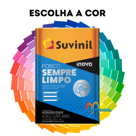 Tinta Acrílica Super Lavável 16l Sempre Limpo Fosco Suvinil