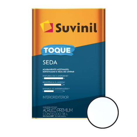 Tinta Acrílica Acetinado Branco Neve 18l Toque Seda Suvinil