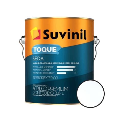 Tinta Acrílica Acetinado Branco 3,6l Toque Seda Suvinil