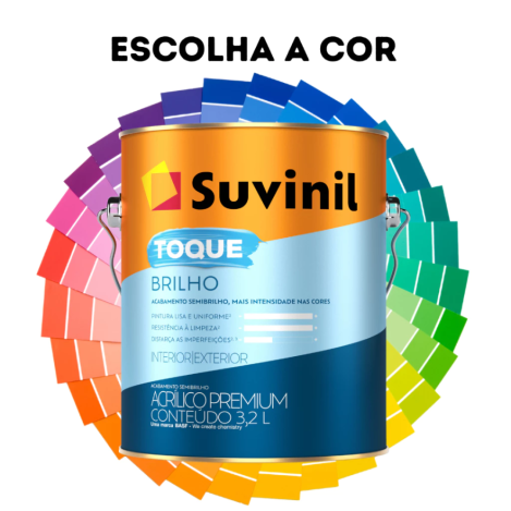 Tinta Acrílica Semibrilho 3,2l Toque Brilho Escolha a Cor Suvinil