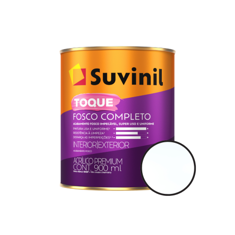 Tinta Acrílica 900ml Branco Neve Toque Fosco Completo Suvinil