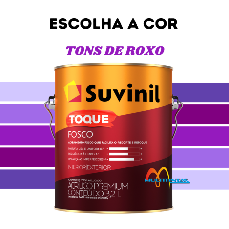 Tinta Acrílica Fosco 3,2l Tons de Roxo Toque Fosco Suvinil