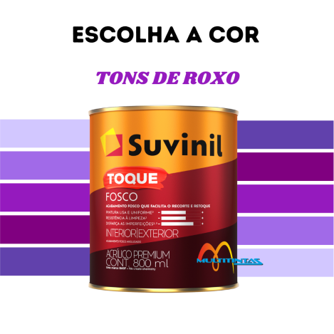Tinta Acrílica 800ml Tons De Roxo Toque Fosco Suvinil