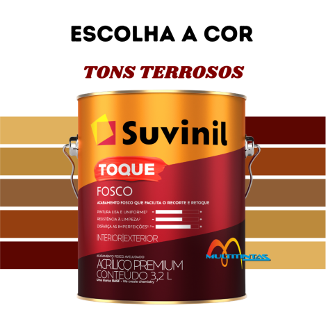 Tinta Acrílica Fosco 3,2l Tons Terrosos Toque Fosco Suvinil