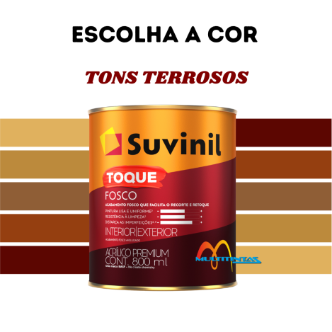 Tinta Acrílica 800ml Tons Terrosos Toque Fosco Suvinil