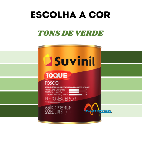 Tinta Acrílica 800ml Tons De Verde Toque Fosco Suvinil