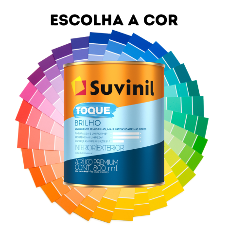 Tinta Acrílica Semibrilho 800ml Toque Brilho Escolha a Cor Suvinil
