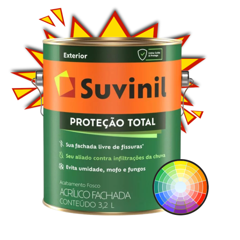 Tinta Elástica Proteção Total Fosca Fachada 3,2l Suvinil